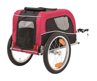 TRIXIE HONDENFIETSKAR ZWART / ROOD