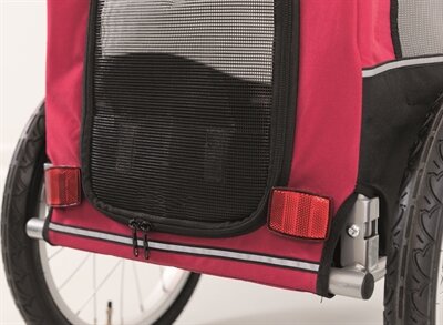 TRIXIE HONDENFIETSKAR ZWART / ROOD