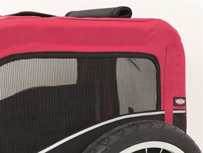 TRIXIE HONDENFIETSKAR ZWART / ROOD