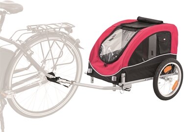 TRIXIE HONDENFIETSKAR ZWART / ROOD