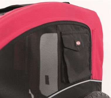 TRIXIE HONDENFIETSKAR ZWART / ROOD