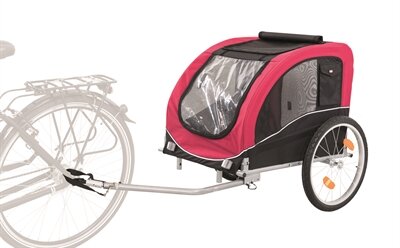 TRIXIE HONDENFIETSKAR ZWART / ROOD