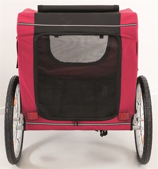 TRIXIE HONDENFIETSKAR ZWART / ROOD
