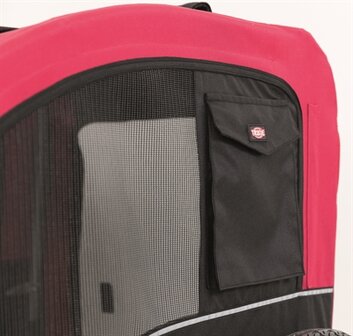 TRIXIE HONDENFIETSKAR ZWART / ROOD