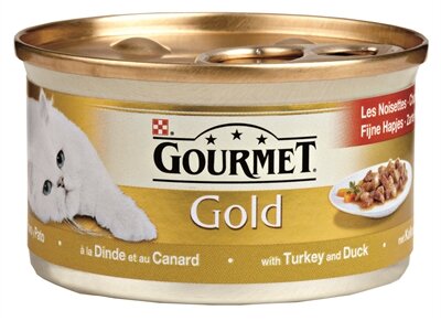 GOURMET GOLD FIJNE HAPJES KALKOEN / EEND