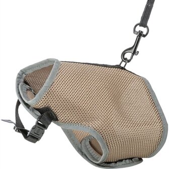 TRIXIE SOFTTUIG KAT MET RIEM TAUPE