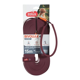 ZOLUX BVK SLEEPLIJN PLAT SILICONEN ROOD
