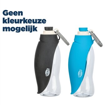 TRIXIE DRINKFLES MET BAKJE SILICONEN ASSORTI