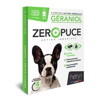 HERY ZEROPUCE VLOOIENDRUPPELS HOND GERANIOL ZONDER CHEMICALIEN