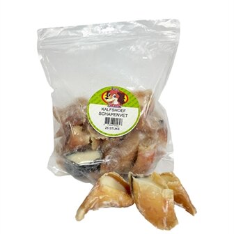 PETSNACK KALFSHOEVEN MET SCHAPENVET GROOT