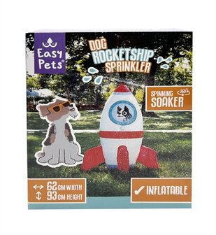 EASYPETS SUMMER ROCKETSHIP SPRINKLER