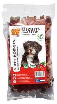 BF PETFOOD 3 IN 1 HONDENKOEKJES MET CRANBERRY MINI