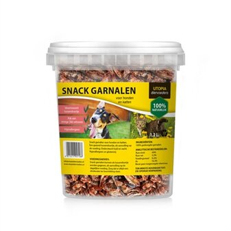 GEDROOGDE SNACK GARNALEN VOOR HOND EN KAT