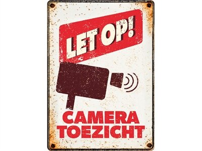 PLENTY GIFTS WAAKBORD BLIK CAMERATOEZICHT