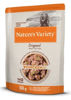 NATURES VARIETY ORIGINAL ADULT MEDIUM / MAXI POUCH CHICKEN NO GRAIN
