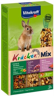 VITAKRAFT DWERGKONIJN KRACKERS NOOT/BOSVRUCHTEN/GROENTEN