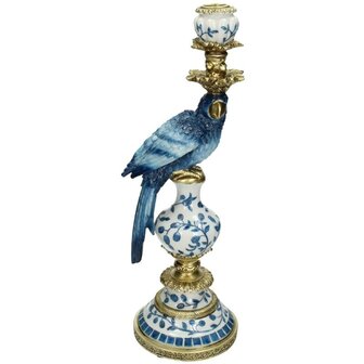 Candle Holder - Dutch Blue Parrot &uarr; 40 Cm Set of 2 (Left+Right)