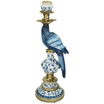 Candle Holder - Dutch Blue Parrot &uarr; 40 Cm Set of 2 (Left+Right)