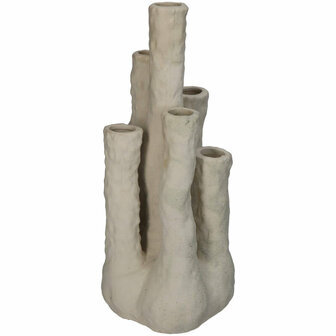Coral Flower Holder &ndash; Ecru &ndash; Multi-Spout Vase