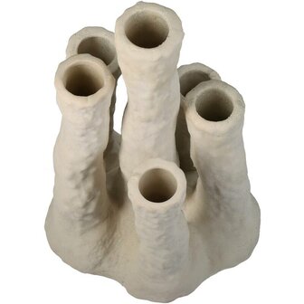 Coral Flower Holder &ndash; Ecru &ndash; Multi-Spout Vase