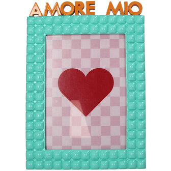 Amore Mio Polyresin Photo Frame Turquoise 13X18Cm