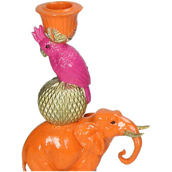 Candleholder - Orange Elephant &uarr; 26 Cm