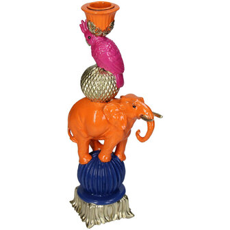 Candleholder - Orange Elephant &uarr; 26 Cm