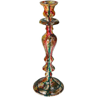 Candleholder - Painted Multicolor - &uarr; 33 Cm