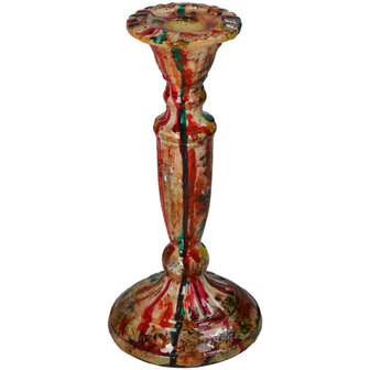 Candleholder - Painted Multicolor - &uarr; 22 Cm