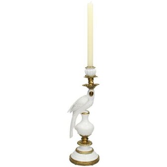 Candle Holder With White Bird - &uarr; 40 Cm