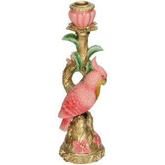 Candle Holder - Pink Parrot &uarr; 27,5 Cm - Candle Stick