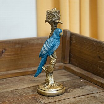 Candle Holder - Blue Parrot &uarr; 26 Cm