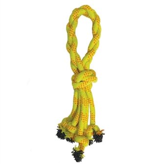 HAPPY PET MULTI TUGGER FLOSTOUW GEEL / ORANJE