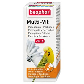 BEAPHAR MULTI-VIT PAPEGAAI EN GROTE PARKIETEN