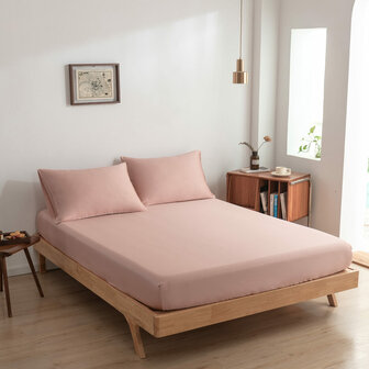 Hoeslaken (Topdekmatras) - Cuddle Pink - Premium 180 X 220