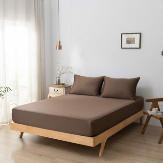 Hoeslaken - Coffee Brown - Premium 80 X 200
