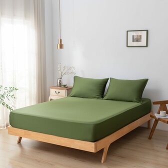 Hoeslaken - Deep Moss - Premium 80 X 200