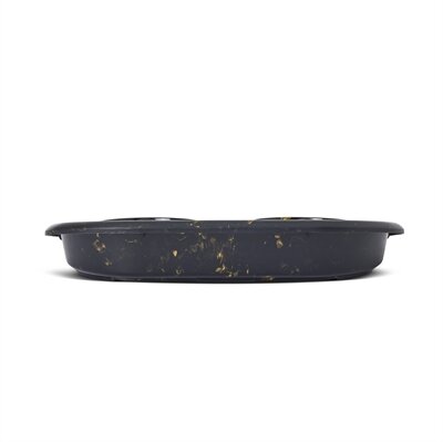 Savic Butler Voerbak En Drinkbak Met Plateau Marble Zwart / Goud 45X36X8 CM 2X300 ML