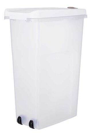 Trixie Voerton Luchtdicht Afsluitbaar Kunststof Transparant Wit / Wit 40 LTR 26,5X44,5X61,5 CM