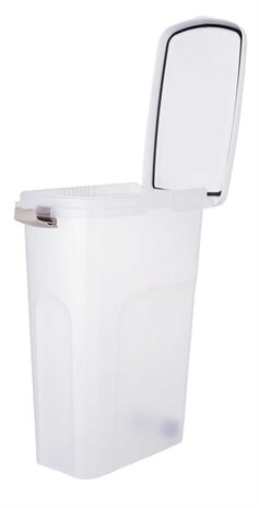 Trixie Voerton Luchtdicht Afsluitbaar Kunststof Transparant Wit / Wit 40 LTR 26,5X44,5X61,5 CM