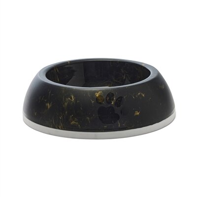 Savic Voerbak Delice 3 Marble Zwart / Goud 26X26X8 CM 1,2 LTR