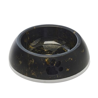 Savic Voerbak Delice 3 Marble Zwart / Goud 26X26X8 CM 1,2 LTR