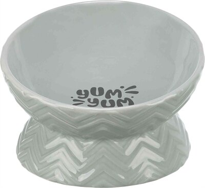 Trixie Verhoogde Voerbak / Waterbak Keramiek Grijs 350 ML 17 CM