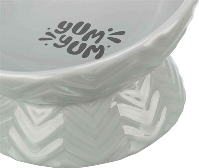 Trixie Verhoogde Voerbak / Waterbak Keramiek Grijs 350 ML 17 CM