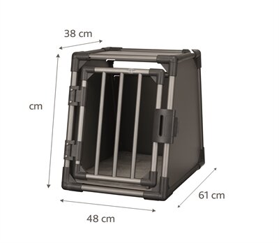 Trixie Vervoersbox Aluminium Grafiet S 61X48X56 CM