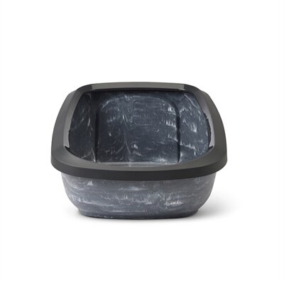 Savic Kattenbak Aseo Jumbo Marble Grijs / Zwart 67,5X48,5X29 CM