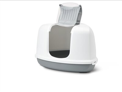Savic Hoek Kattenbak Nestor Grijs / Wit 58,5X45,5X40 CM