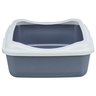 Trixie Kattenbak Classic Met Rand Paars / Wit 37X48X15 CM