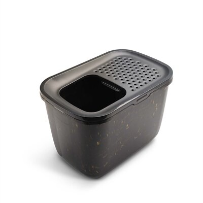 Savic Kattenbak Hop In Marble Zwart / Goud 58,8X39X39,5 CM