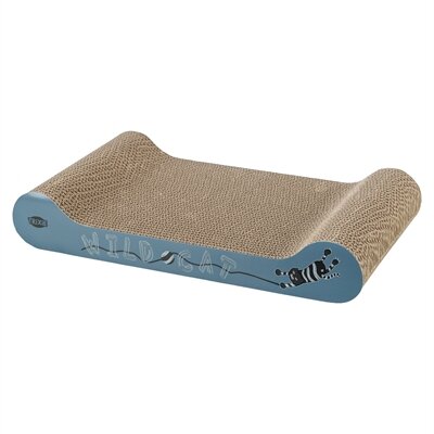 Trixie Krabkarton Catnip Blauw 41X24X7 CM